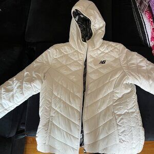 New Balance Women's Quilted White Puffer Jacket